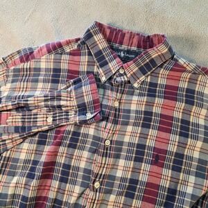 Ralph Lauren Men's Plaid Button Down Shirt Long Sleeve Casual Cotton XXL